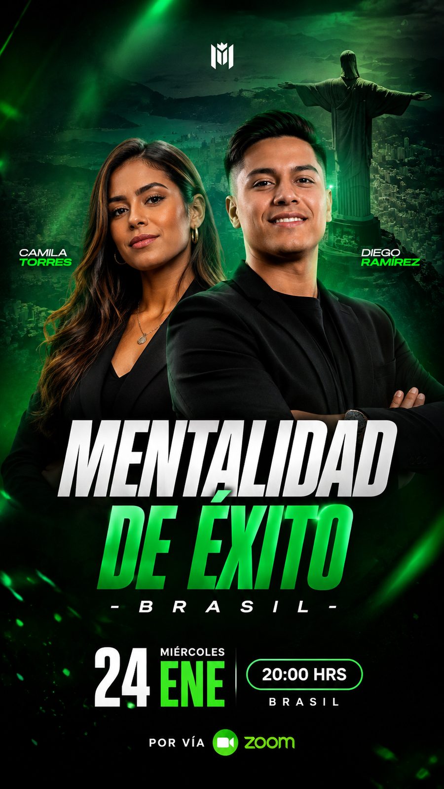 Pieza de la convocatoria Mentalidad de Éxito para Brasil